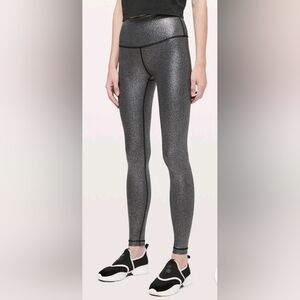 Lululemon Wunder Under Hi Rise Metallic Luxtreme Leggings. 8. Like New.